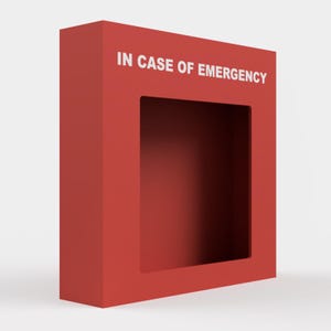 Personalizzabile: Scatola idea regalo “In Case Of Emergency” | Rilevatore di incendio Stampa 3D Wall Art Decorazione da parete Soldi Regalo di nozze