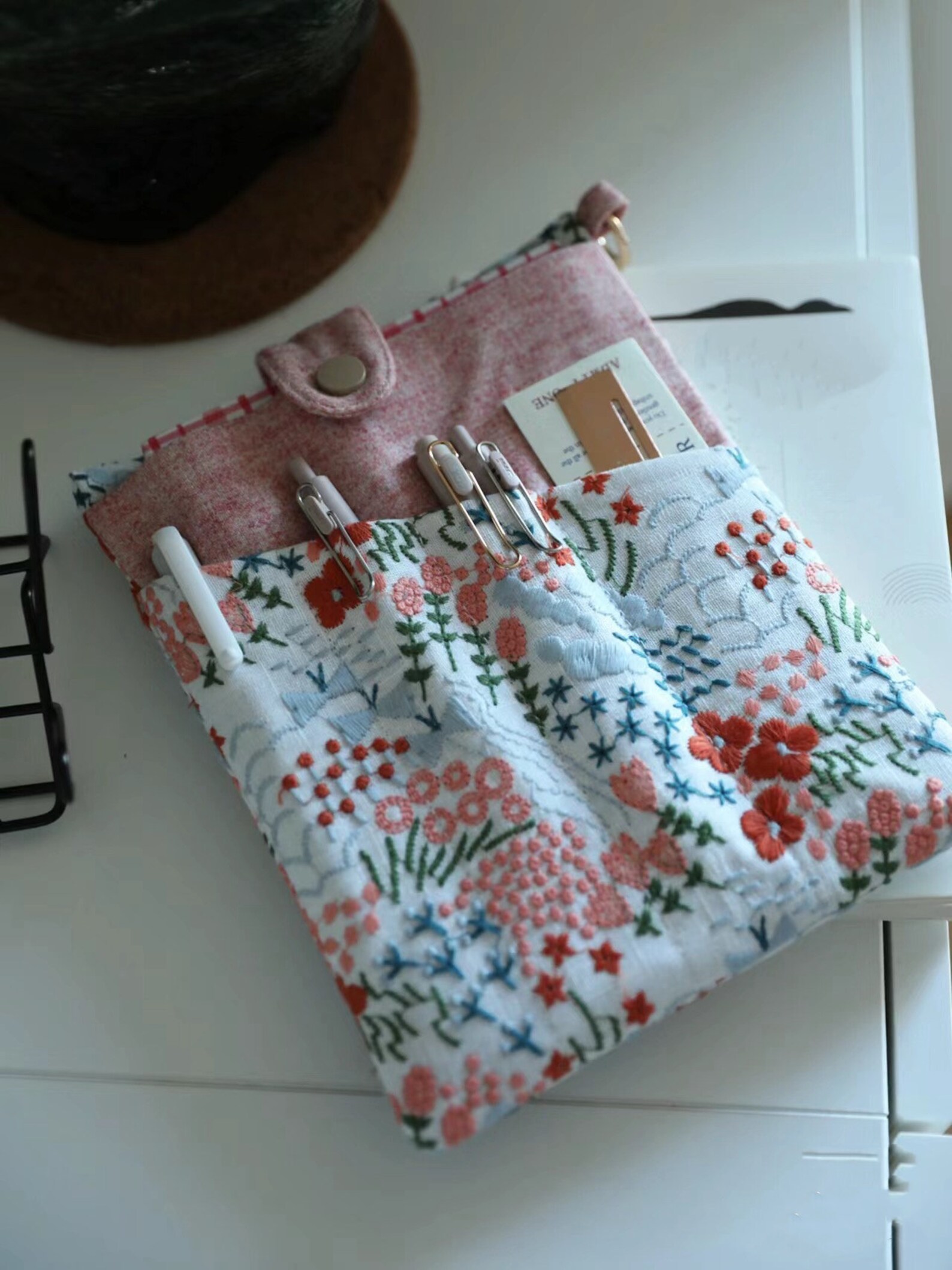 Initials A Book Sleeve With Zippe, Monogammed Gifts Fo
