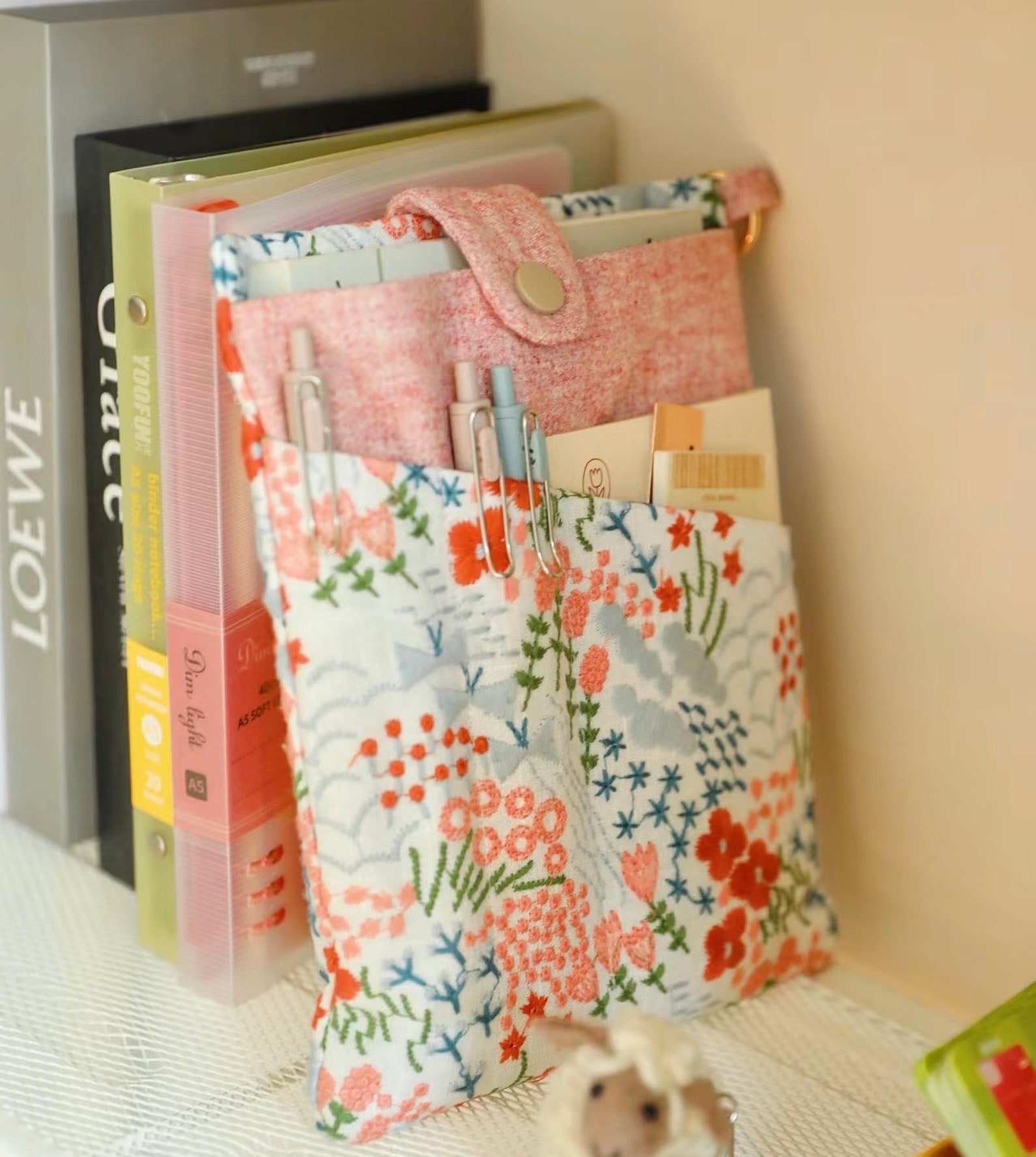 Initials A Book Sleeve With Zippe, Monogammed Gifts Fo