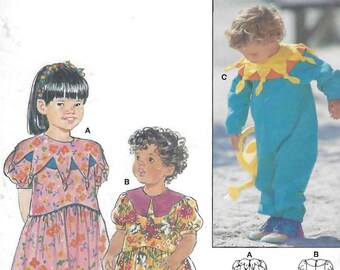 Child Dress and Romper Sewing Pattern Burda 4572 Size 12Mo to 4