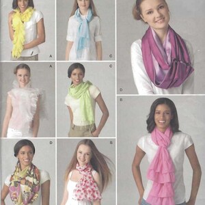 Scarf Sewing Pattern in Various Styles Simplicity 2170