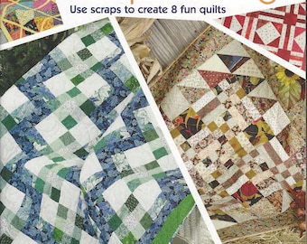 Fun and Easy Scrap Quilting Book by House of White Birches 32 Pages of Patterns