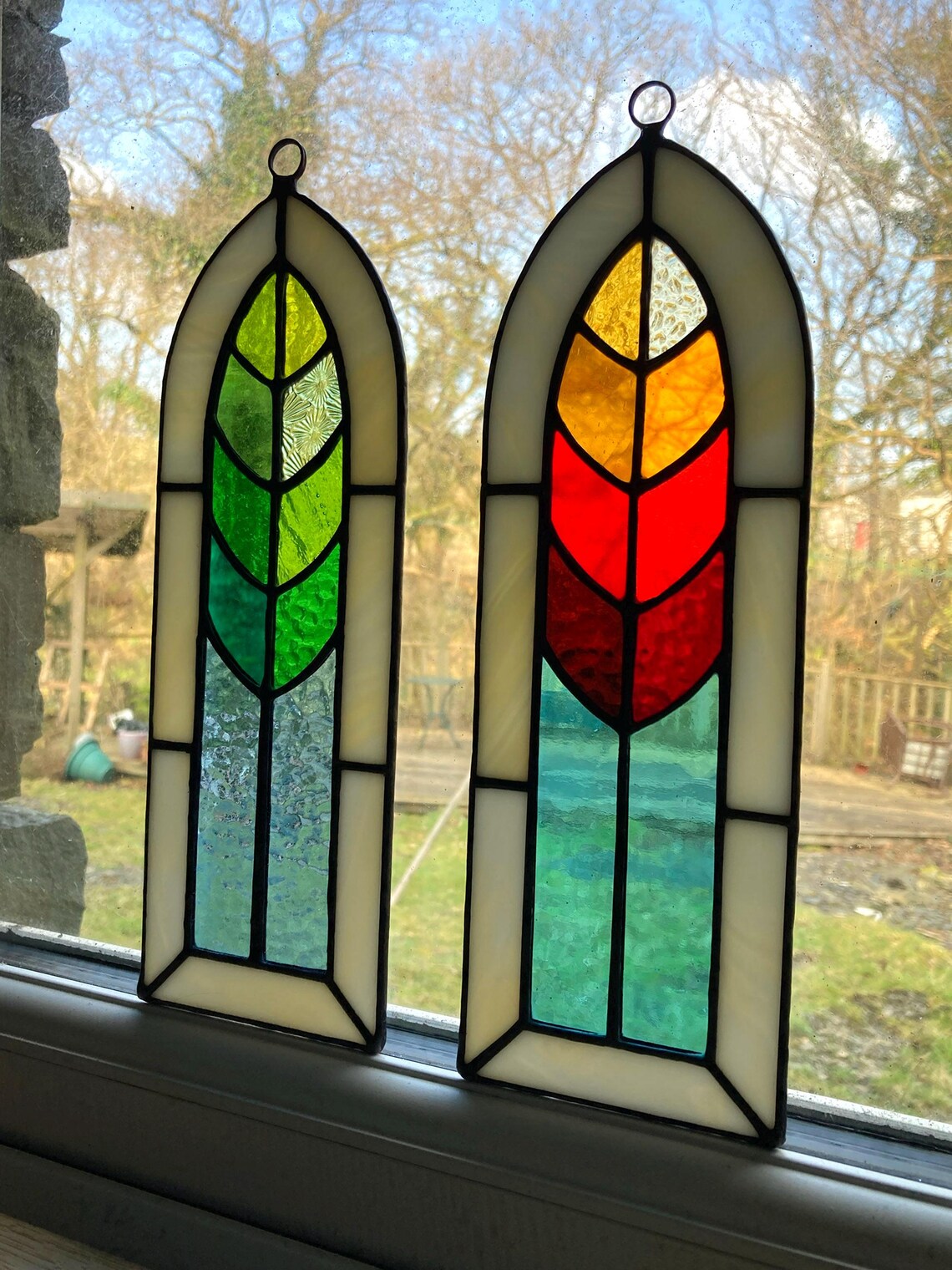 Tree Arched Window Stained Glass Pattern: 2 Sizes (PDF & SVG Download ...