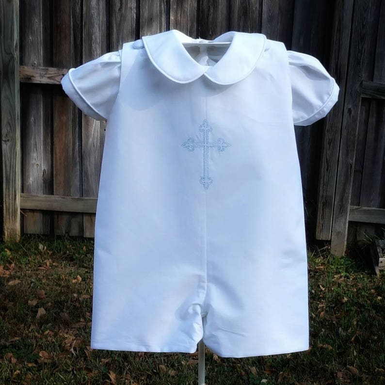 Boy's White Shirt With Peter Pan Collar Etsy