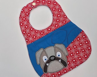 Red and Blue Dawgs Bib