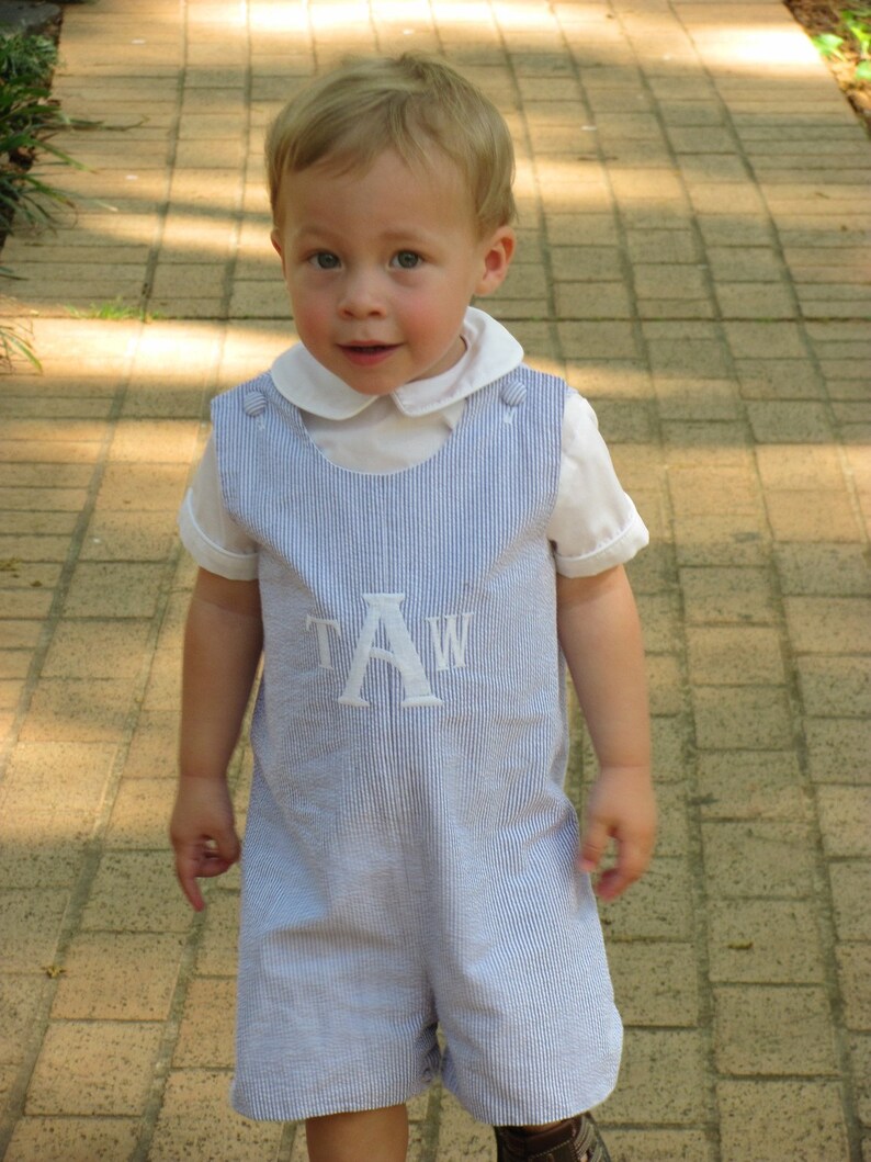 Seersucker Jon Jon Easter Jon Jon Boy's Outfit for Beach image 2