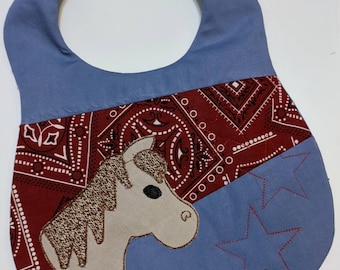 Horse baby bib