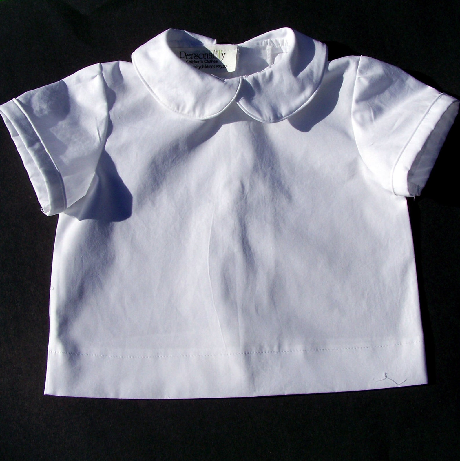 Boy's White Shirt With Peter Pan Collar Etsy
