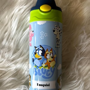 Bluey 12oz kids tumbler, Bluey Water Bottle, Back to School, Gifts for kids, Sublimation, Personalized