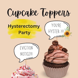 Hysterectomy Party Cupcake Toppers
