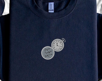 Full Metal Alchemist Embroidered Anime Tshirt, Anime Embroidered Sweatshirt, Fullmetal Alchemist Embroidered shirt, Don't forget, FMA, Clock