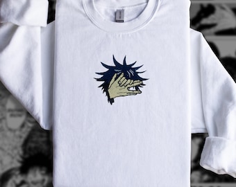 Camiseta anime bordada, sudadera bordada anime, camisa bordada Megumi, JJK Jujutsu Kaisen, expansión de dominio