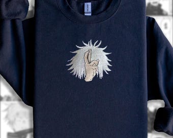 Embroidered Anime Tshirt, Anime Embroidered Sweatshirt, Satoru Gojo Embroidered shirt, JJK Jujutsu Kaisen, Domain expansion, Unlimited Void