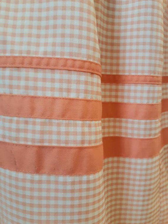 Vintage Pat Premo Dress NOS New Apricot Gingham B… - image 9