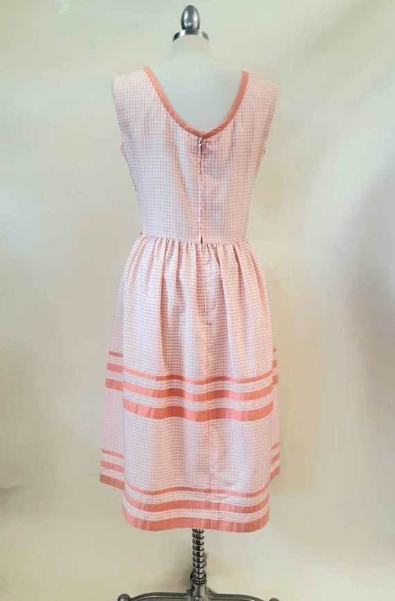 Vintage Pat Premo Dress NOS New Apricot Gingham B… - image 6