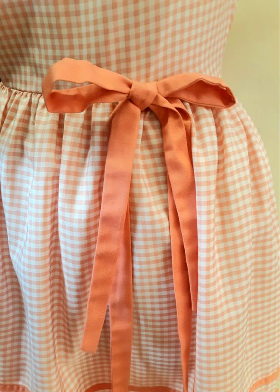 Vintage Pat Premo Dress NOS New Apricot Gingham B… - image 4