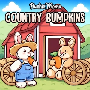 Plüschtier Momo Country Bumpkins Malbuch 40 Seiten digitaler Download