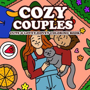 Cozy Couples Coloring Book | 10 Printable Coloring Pages | Cozy Season Coloring | Cute Girl Coloring | Kawaii Color Page | INSTANT DOWNLOAD