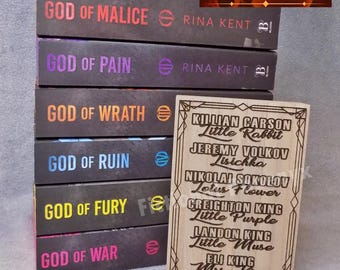 Officially Licensed Rina Kent Shelf Decor || 6x4 All Nicknames Sign || Legacy of Gods