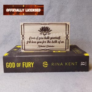 Officially Licensed Rina Kent Shelf Decor || 3x5 Nikolai Quote Sign || Legacy of Gods || God of Fury || Nikolai Sokolov
