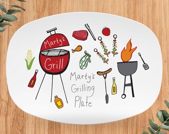 grilling plate personalized, grilling plate for dad, grilling plate for grandpa