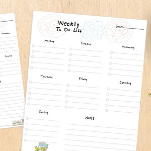 Succulent Weekly To Do List Printable (Digital Download)