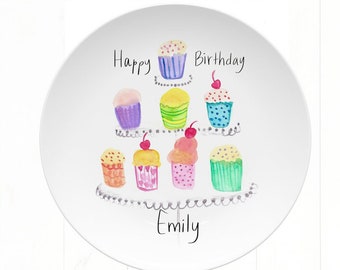 birthday plate girl, personalized birthday plate, custom plate