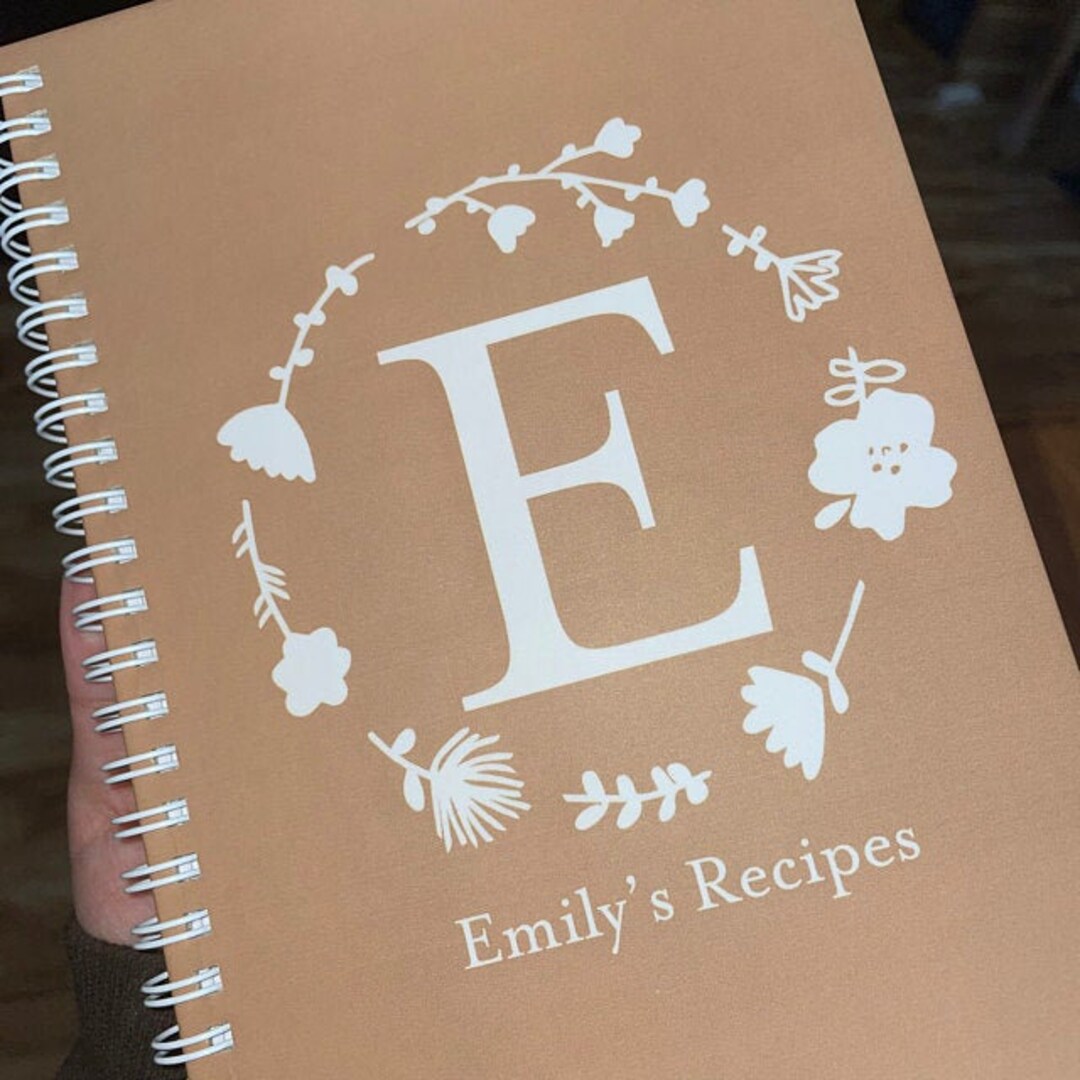 Spiral Bound Recipe Book, Recipe Journal, Personalized Recipe Book