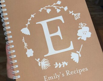 Spiral Bound Recipe Book, Recipe Journal, Personalized Recipe Book, Journal, Recipe Book