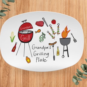 grandpa gift, grandpas grilling plate, dads grilling platter, grandpa gift image 1