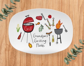 grandpa gift, grandpas grilling plate, dads grilling platter, grandpa gift