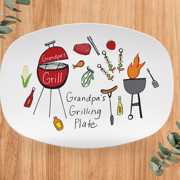 grandpa gift idea, grandpas grilling plate, dads grilling platter, grandpa gift
