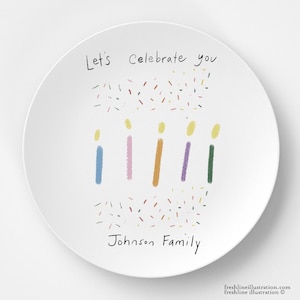 family birthday plate personalized