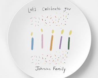 family birthday plate personalized