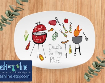 dads grilling plate, dads grilling platter, grandpa gift