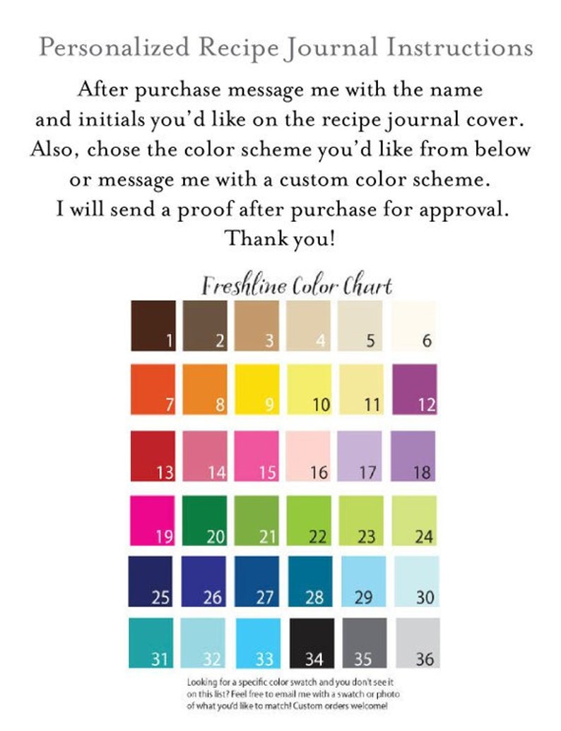 Cookbook Color Recipe Book Blank - Etsy