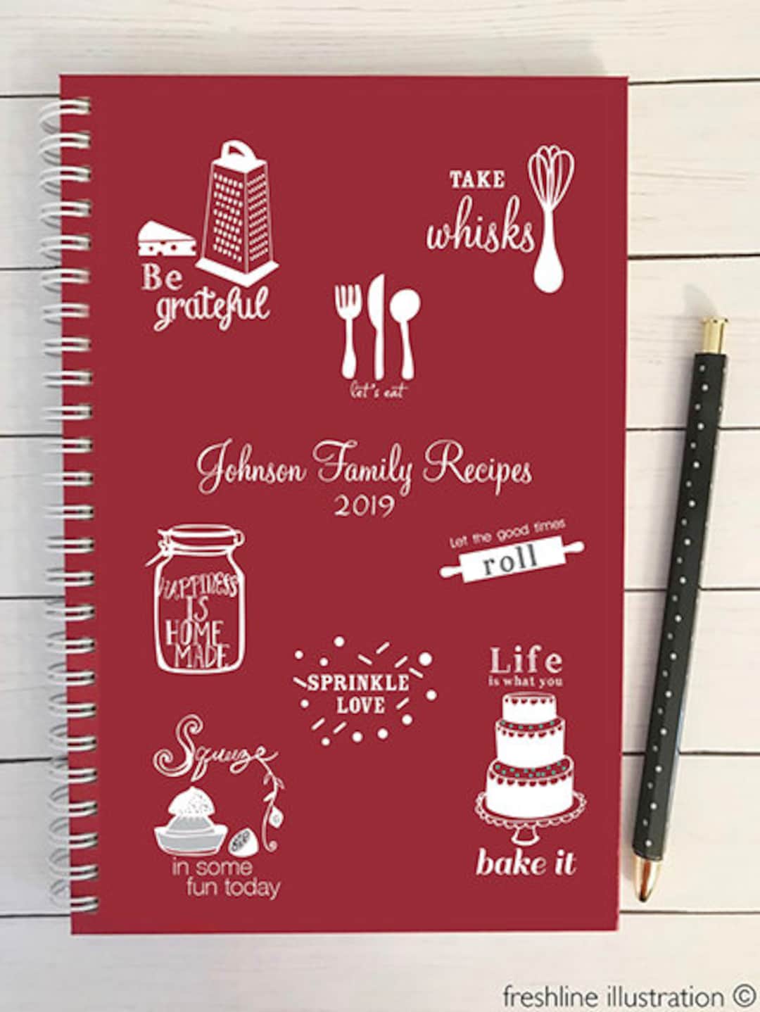 Personalized Recipe Book - Etsy