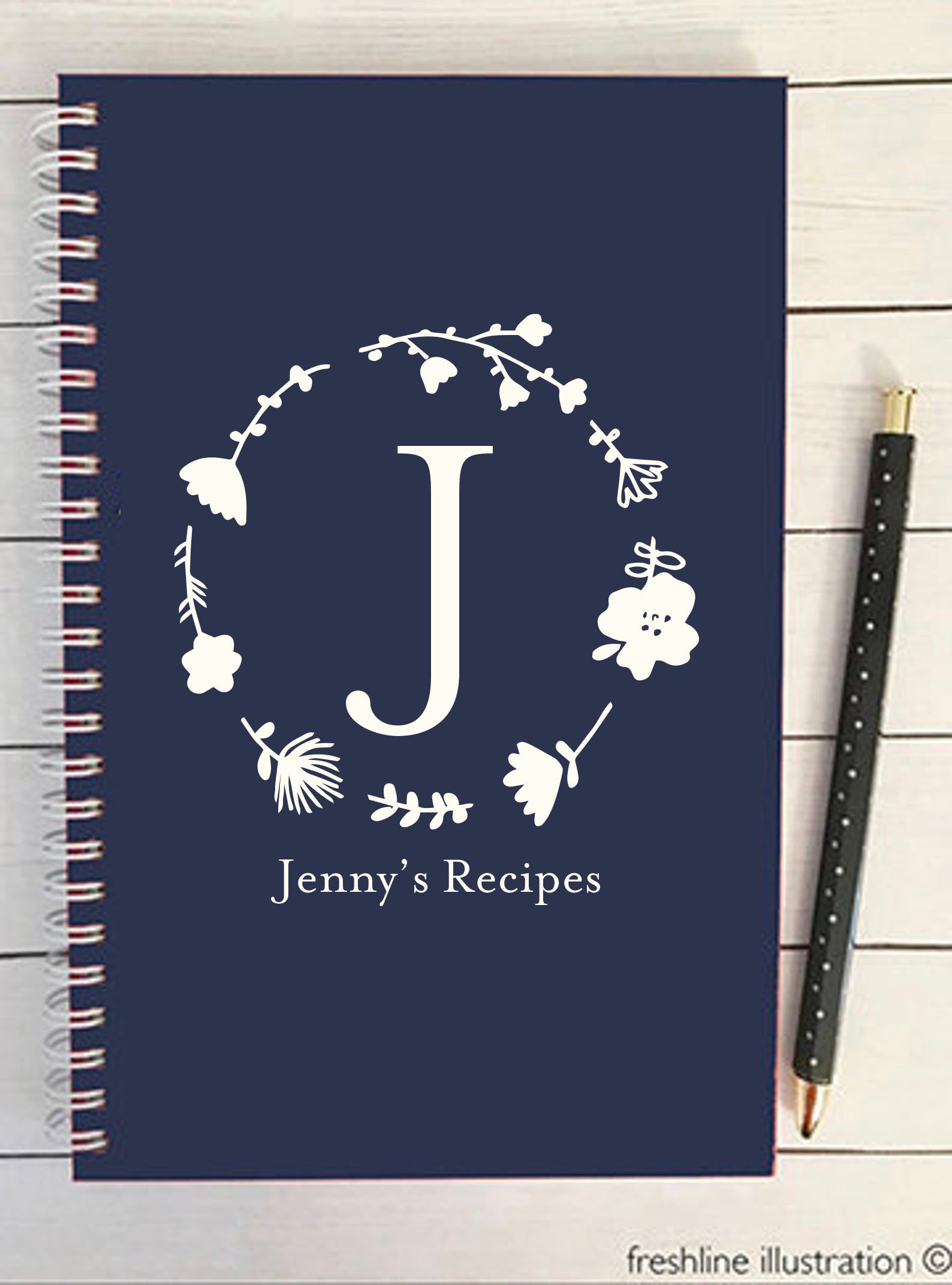 Spiral Bound Recipe Book Recipe Journal Personalized Recipe Etsy