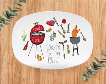 dads grilling plate, dads grilling platter, grandpa gift