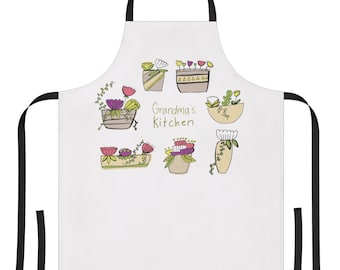 grandma gift personalized apron garden