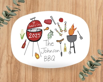 dads BBQ grilling plate