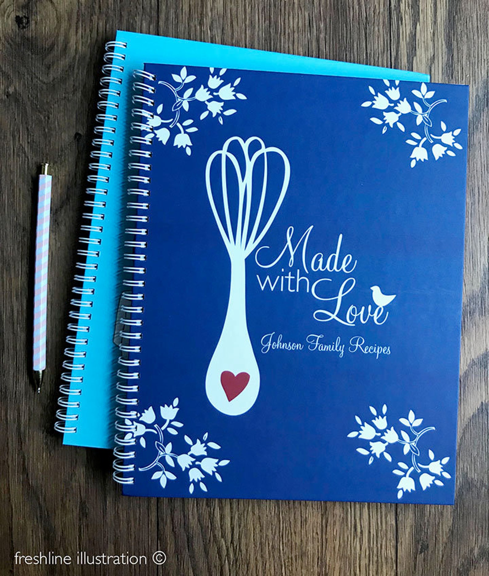 Personalized recipe book Etsy