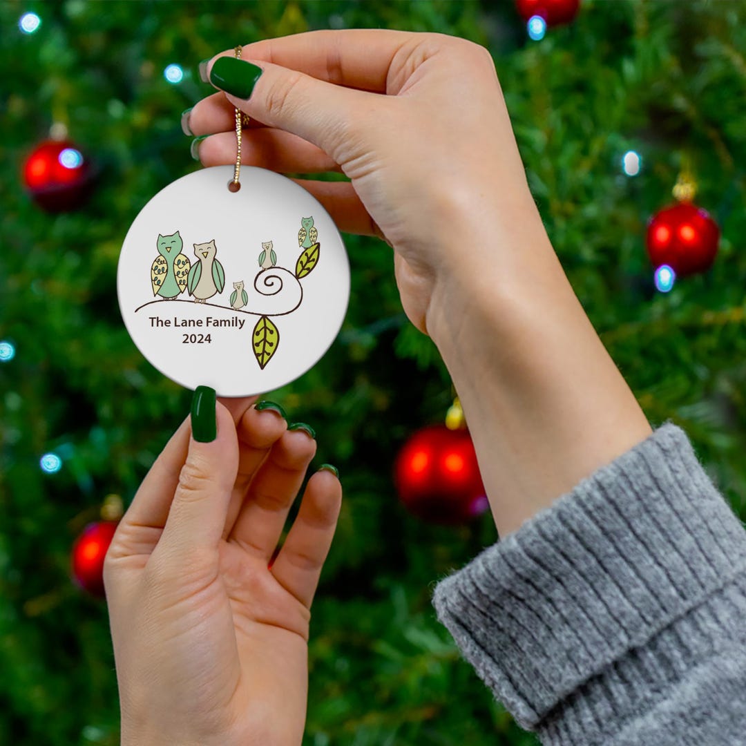 Personalized Family Christmas Ornament Owls - Etsy