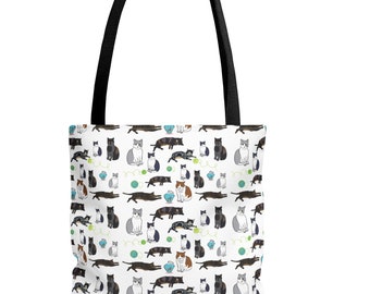 cat tote bag custom, personalized tote bag, cat tote bag