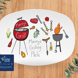 grilling plate personalized, grilling plate for dad, grilling plate for grandpa