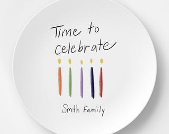 Personalized Birthday Cake Plate for Family with name