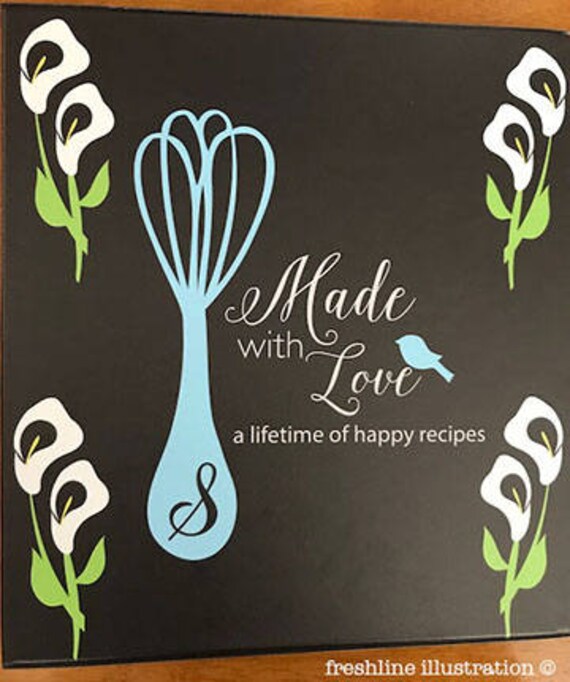 Calla Lily Recipe Binder Book Bridal Shower Calla Lily Recipe Binder Book Bridal Shower
