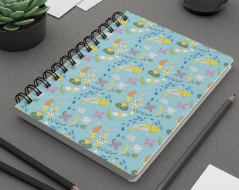 personalized journal notebook spiral koi fish