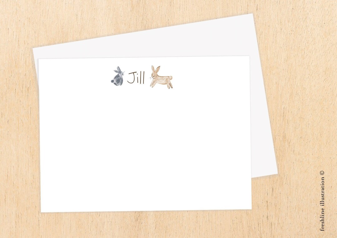 Personalized Flat Note Cards, Cute Note Cards, Teacher Gift Idea Etsy