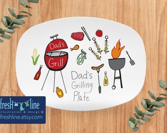 dads grilling plate, dads grilling platter, grandpa gift
